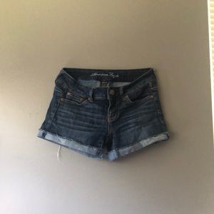 American Eagle dark wash jean shorts